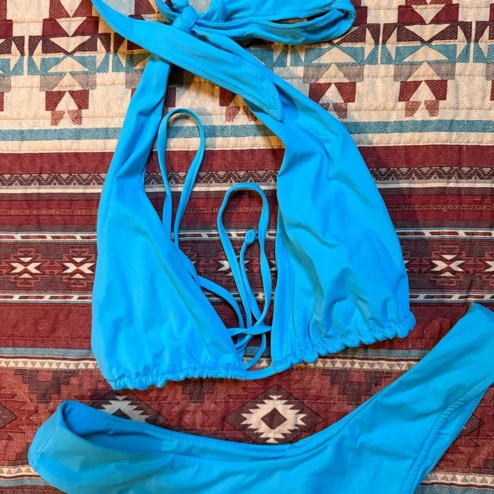 Frankie's Bikinis Vibrant Blue Bikini Set